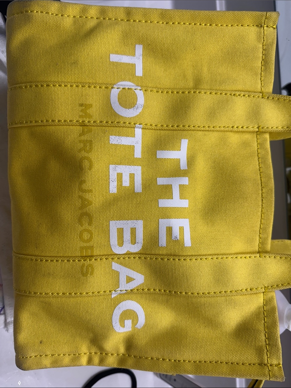 Marc Jacobs Yellow Canvas Tote with White Logo